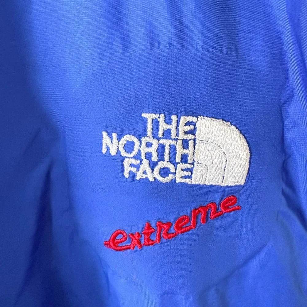 North Face Extreme Gore-Tex Ski Suit Jacket Bibs Blue Vintage Kids Youth 8 USA